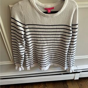 Lily Pulitzer striped ruffle long sleeve sweater